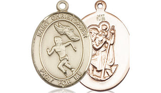 14kt Gold Saint Christopher Track&Field Medal