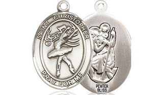 Pewter Saint Christopher Dance Medal