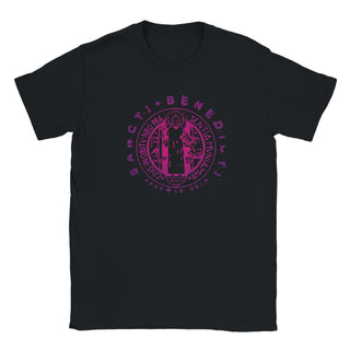 Purple Gradient St. Benedict Medal T-Shirt - view 10