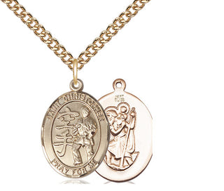 14kt Gold Saint Christopher Karate Medal