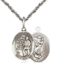 Sterling Silver Saint Christopher Karate Medal Religious Jewelry
