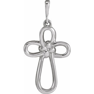 Platinum Knotted Cross Pendant