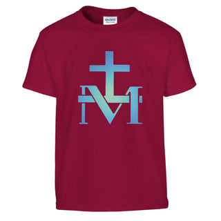 Blue Gradient Cross Kids T-Shirt - view 4
