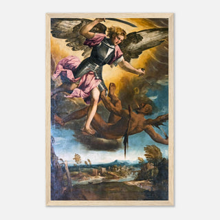 St. Michael Defeating Satan Framed Print