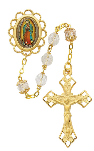 Gold-plated Cameo Guadalupe Rosary