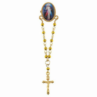 Divine Mercy Gold-Plated Oval Lapel Pin 6-Pack