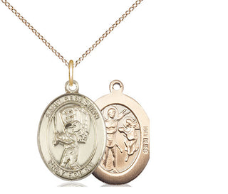 14kt Gold Saint Sebastian Baseball Medal