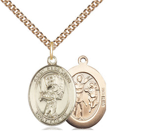 14kt Gold Saint Sebastian Baseball Medal
