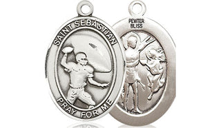Pewter Saint Sebastian Football Medal