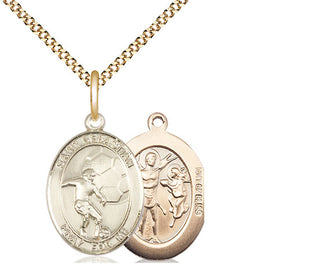 14kt Gold Filled Saint Sebastian Soccer Medal Religious Jewelry