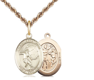 14kt Gold Saint Sebastian Soccer Medal