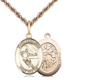 14kt Gold Saint Sebastian Hockey Medal