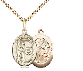 14kt Gold Filled Saint Sebastian Golf Medal Religious Jewelry