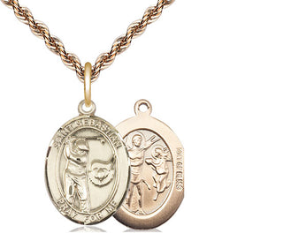 14kt Gold Filled Saint Sebastian Golf Medal Religious Jewelry