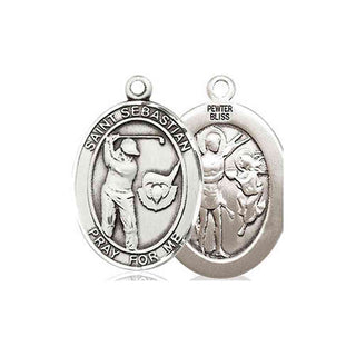 Pewter Saint Sebastian Golf Medal