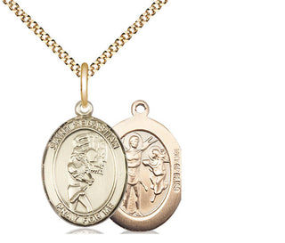 14kt Gold Filled Saint Sebastian Softball Medal Religious Jewelry