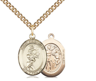14kt Gold Filled Saint Sebastian Softball Medal Religious Jewelry