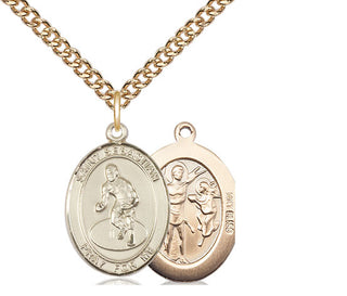 14kt Gold Saint Sebastian Wrestling Medal