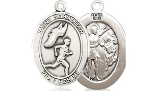 Pewter Saint Sebastian Track and Field Medal