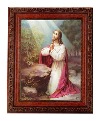 Christ On Mt.Olive 6X8"Print In 8.25X10.25" Ornate Wd Frame