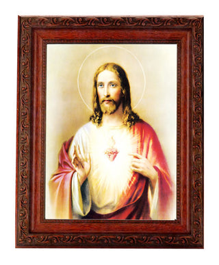 Sacred Heart 6X8" Print In A 8.25X10.25 Ornate Wd Frame