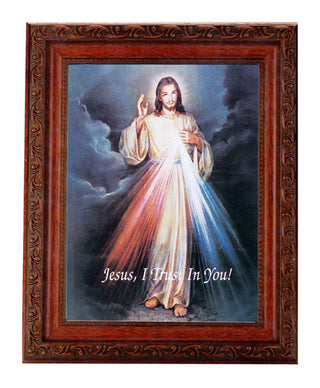 Divine Mercy 6X8" Print 8.25X 10.25 Ornate Wd Frame