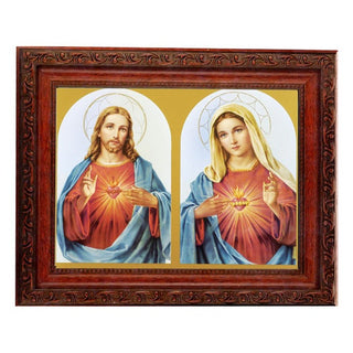 The Sacred Hearts 6X8" Print In 8.25X10.25 Ornate Wd Frame