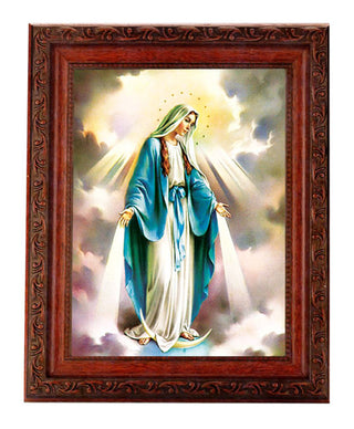 Our Lady Of Grace 6X8 Print In 8.25X10.25" Ornate Wd Frame
