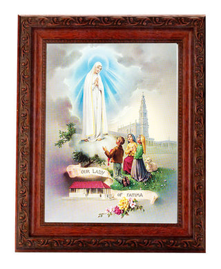 O.L.Of Fatima 6X8" Print In 8.25X10.25" Ornate Wd Frame