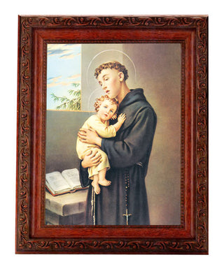 St. Anthony 6X8" Print In 8.25X10.25" Ornate Wd Frame