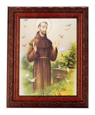 St. Francis 6X8" Print In 8.25X10.25" Ornate Wd Frame