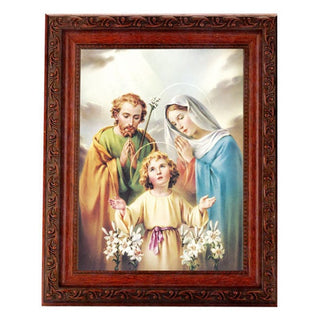 The Holy Family 6X8" Print In 8.25-10.25" Ornate Wd Frame