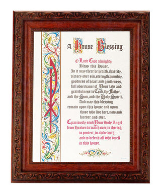 House Blessing 6X8" Print In 8.25X10.25" Ornate Wd Frame