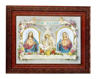 Baby Room Blessing Print (Spn) In 8.25X10.25"Ornate Wood Frame