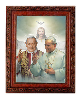 Sts John Paul II and John XXIII 8.25X10.25" Ornate Wood Frame