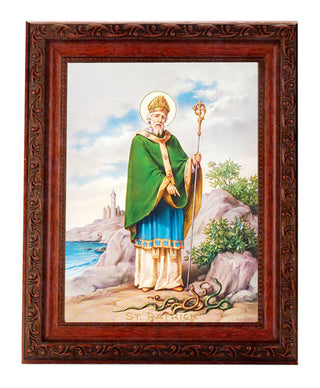 St. Patrick 6X8" Print In 8.25X10.25" Ornate Wd Frame