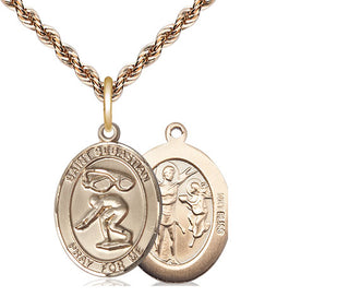14kt Gold Saint Sebastian Swimming Medal