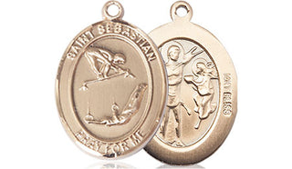 14kt Gold Saint Sebastian Gymnastics Medal