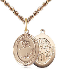 14kt Gold Saint Sebastian Gymnastics Medal
