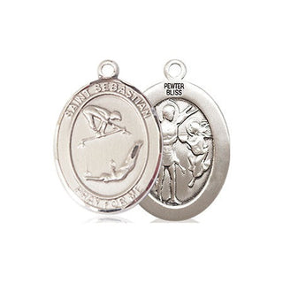 Pewter Saint Sebastian Gymnastics Medal