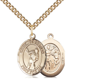 14kt Gold Saint Sebastian Lacrosse Medal