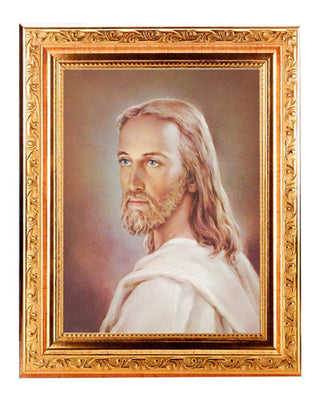Head Of Christ 6X8" Print In A 8.25X10.25 Gold Wd Frame