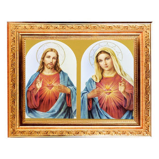 The Sacred Hearts 6X8" Print In A 8.25X10.25 Gold Wd Frame