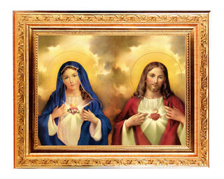 The Sacred Hearts 6X8 Print In 8.25X10.25" Gold Wd Frame