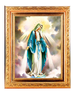 Our Lady Of Grace 6X8 Print In 8.25X10.25" Gold Wd Frame