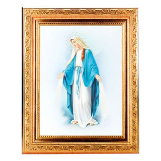 Our Lady Of Grace 6X8 Print In 8.25X10.25 Gold Wd Frame