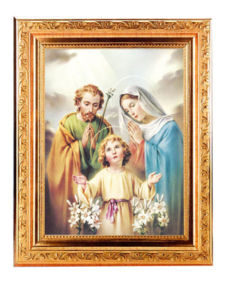 The Holy Family 6X8" Print In 8.25-10.25" Gold Wd Frame