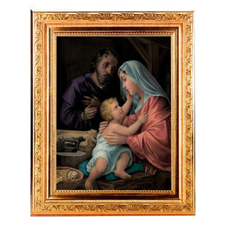 The Holy Family 6X8" Print In 8.25X10.25" Gold Wd Frame