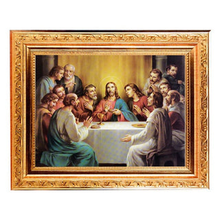 The Last Supper 6X8" Print In 8.25X10.25" Gold Wd Frame