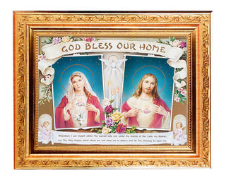 The Sacred Hearts 6X8" Print In 8.25X10.25" Gold Wd Frame